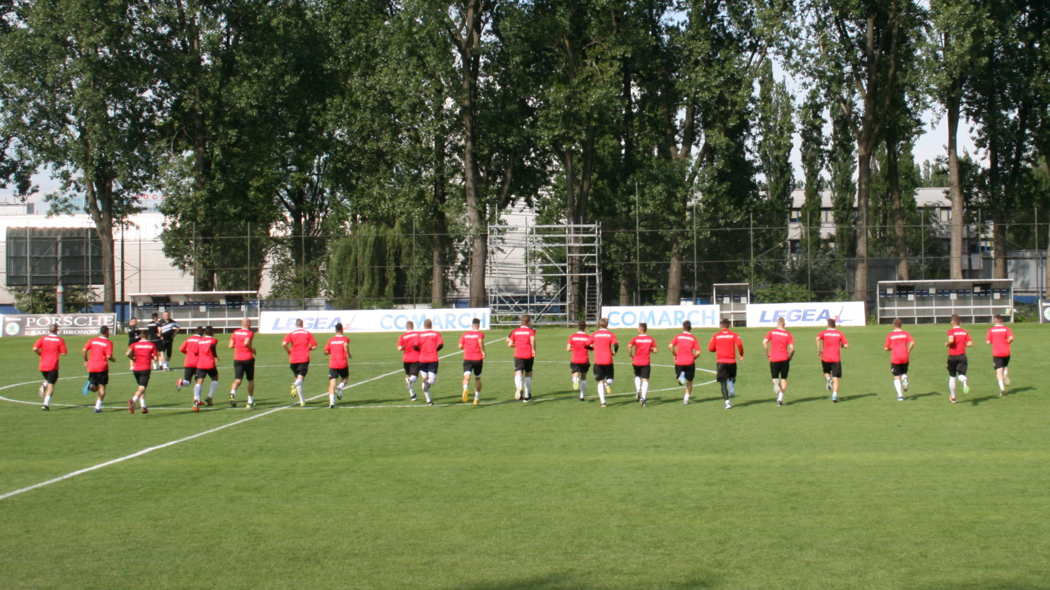A training session and a friendly