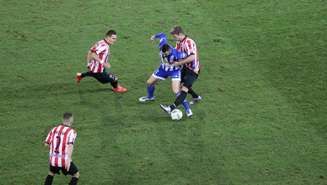 Jakub W&oacute;jcicki scores to inflict a 1-0 defeat on Wisła Płock!